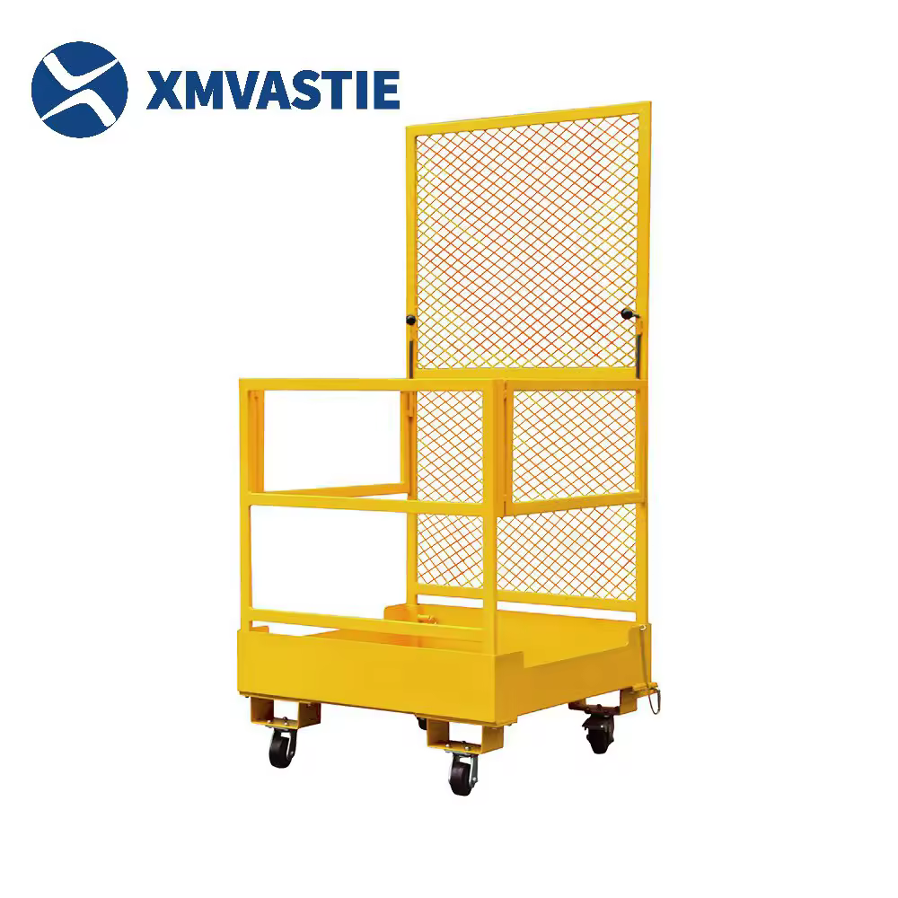 Aerial work hydraulic Forklift truck man electric lifting platform for muletto use 3